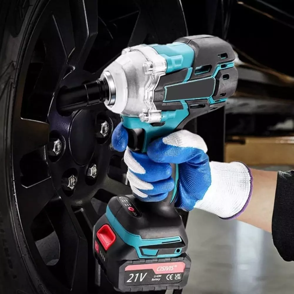 Jawsons Cordless Brushless Impact Wrench 450 Nm Max Torque, 2-Speed 20+3 Settings with 2x 2.5Ah Li-Ion Batteries & Charger