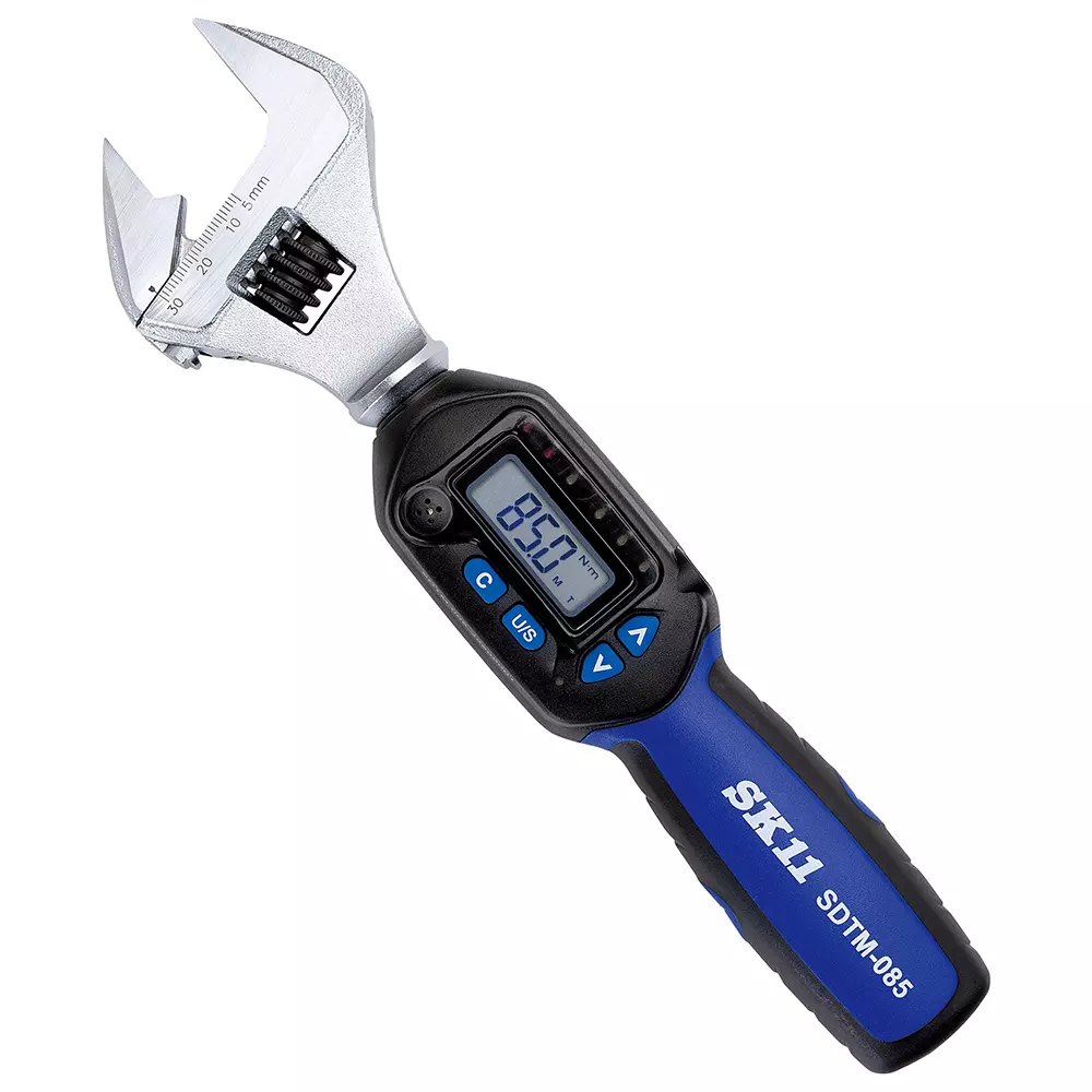 SK11 Adjustable Head Digital Torque Wrench 4.2-85 N.m Measurement Range and 10–36 mm Jaw Opening, SDTM-085