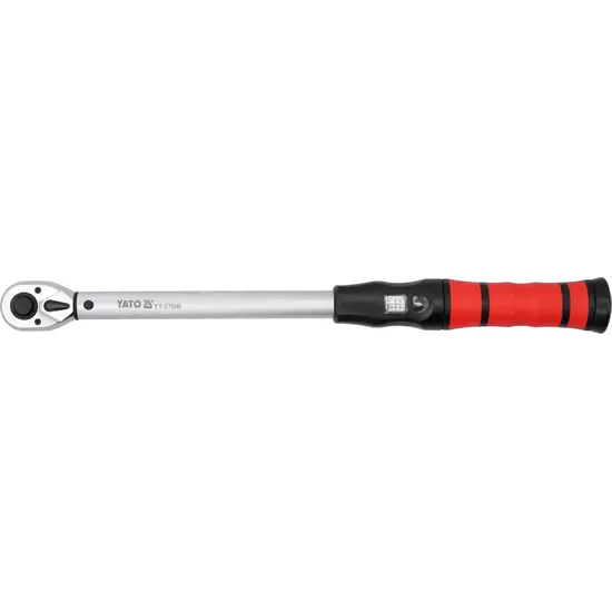 Yato 1/2 inch (12.7 mm) Drive Torque Wrench Window Type 40-220 NM Torque and 500 mm Length, YT-07696