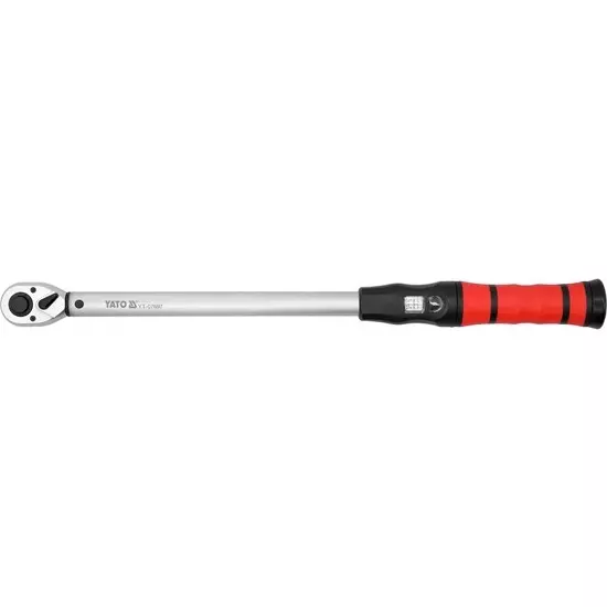 Yato 1/2 inch (12.7 mm) Drive Torque Wrench Window Type 50-330 NM Torque and 550 mm Length, YT-07697