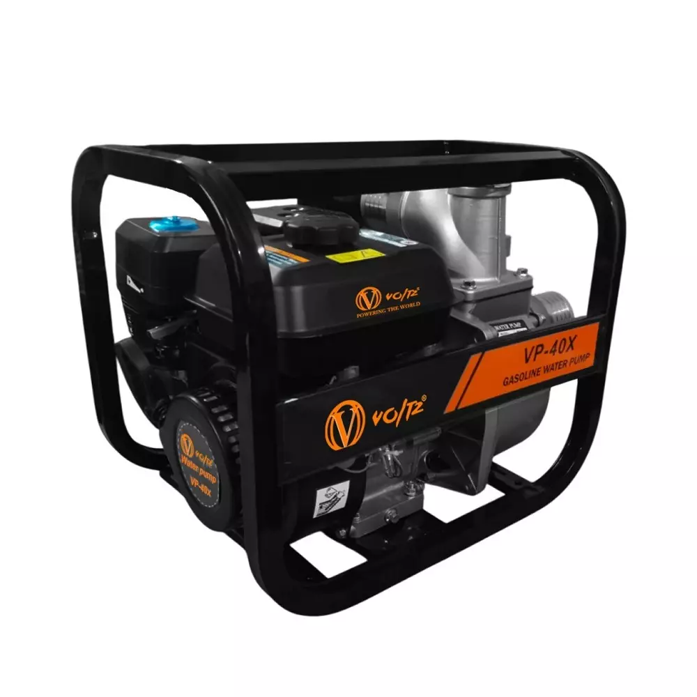 Voltz Gasoline Engine Water Pump 4 Stroke Torque 7 HP Fuel Power 212 cc Cast Iron Black for Water Pump Use, VP-40X