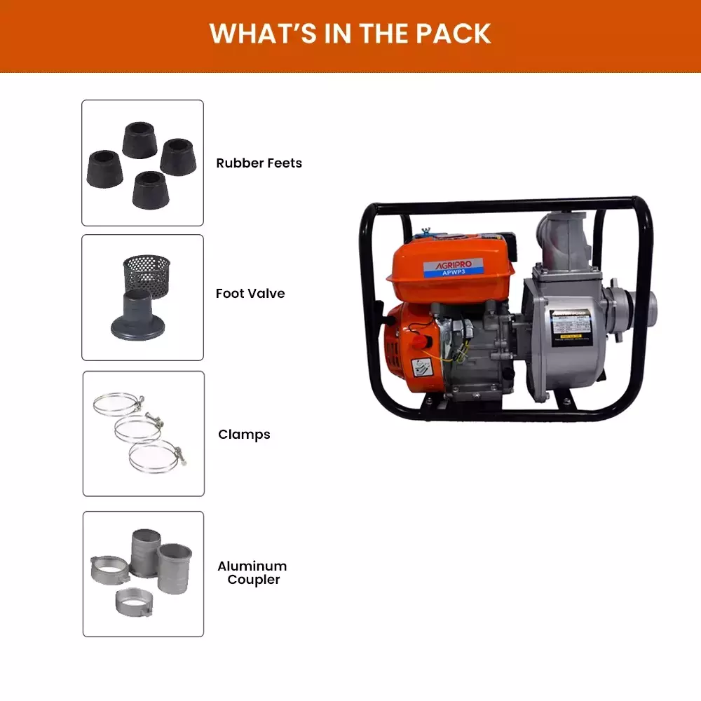 AgriPro 3 Inch 4 Stroke Water Pump Set, APWP3