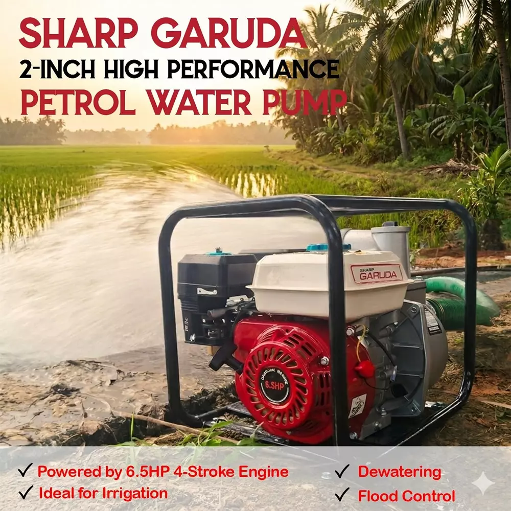 sharp-garuda-water-pump-set-65-hp-4-stroke-petrol-engine
