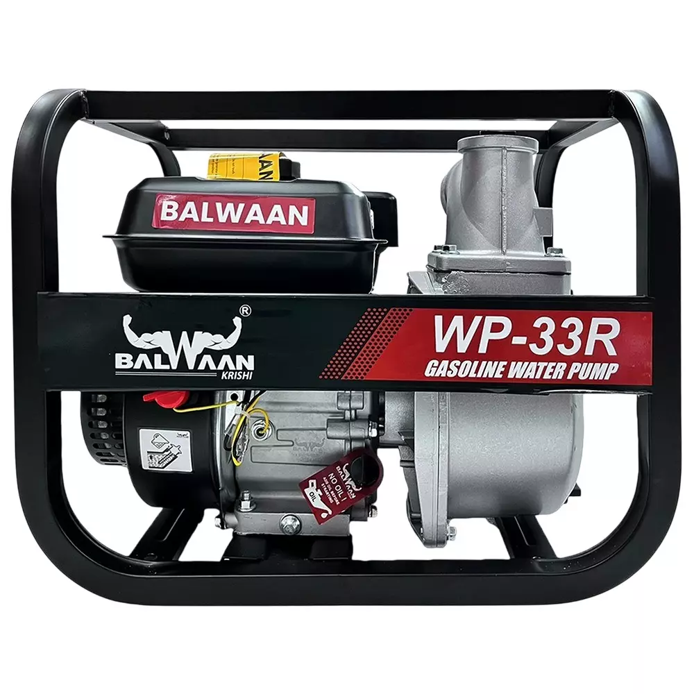 Balwaan Water Pump Petrol 5.5 HP Power 4 Stroke for Farming & Gardening, WP33R