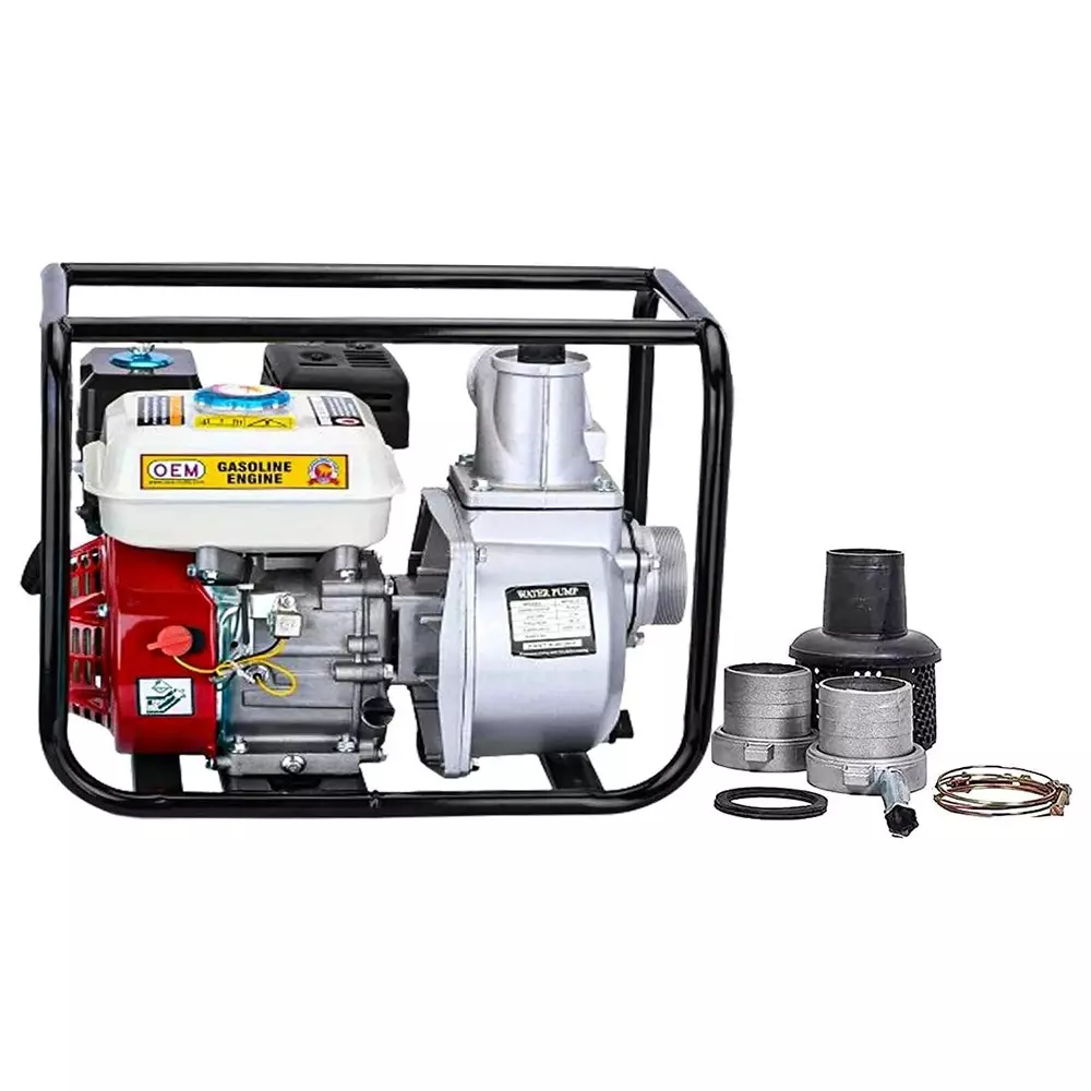 OEM Water Pump Set with 7.5 HP Power 163 CC Displacement 4 Stroke Petrol Operated Engine, OEM-WP-20