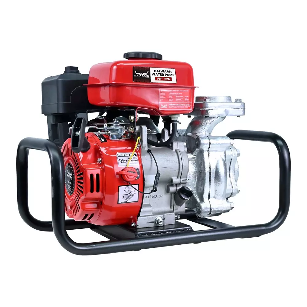 Balwaan Premium Monoblock Water Pump Centrifugal Type Single Cylinder Petrol Engine 400-500 L/min Max. Discharge Rate, WP-22N