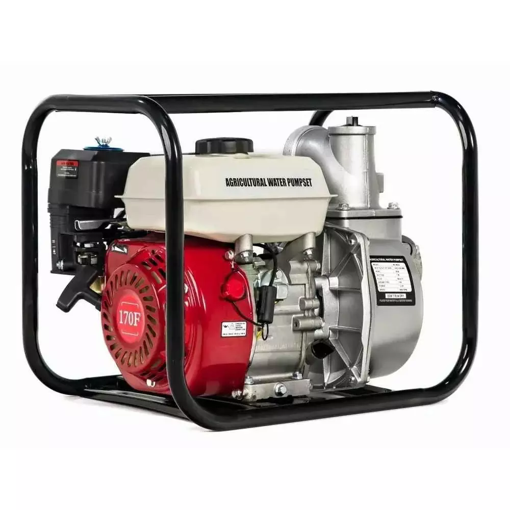 JAIVEER Portable Agricultural Water Pump Set with 7 HP Power 196 CC Displacement Petrol Operated Engine, WA-30