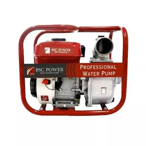 BSC Power Portable Agricultural Water Pump Set with 7.5 HP Power 212 CC Displacement Gasoline Powered Engine, WP-30