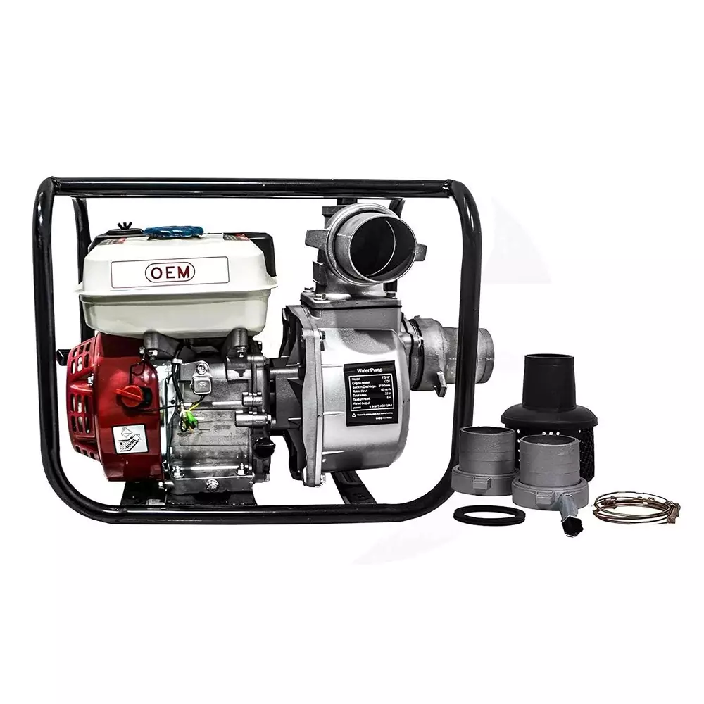 OEM Agriculture Water Pump Set with 7.5 HP Power 196 CC Displacement Petrol Operated Engine, WP-30