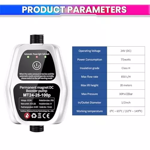 amiciflo-water-pressure-booster-pump-75-w-24-v-dc-850lh-flow-rate-20-m-lift-height-1xdc-press-pp-100