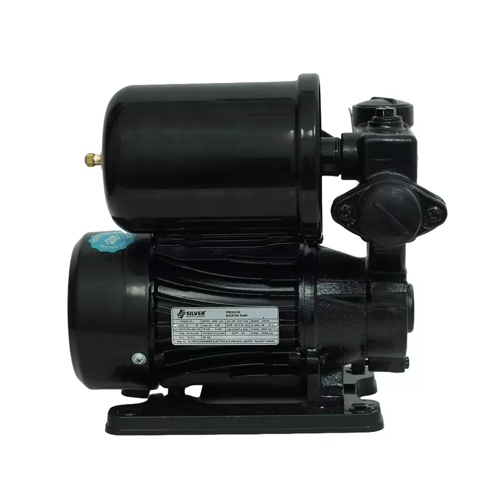 Silver 0.50 HP Single Phase Pressure Booster Pump, HATHI 50