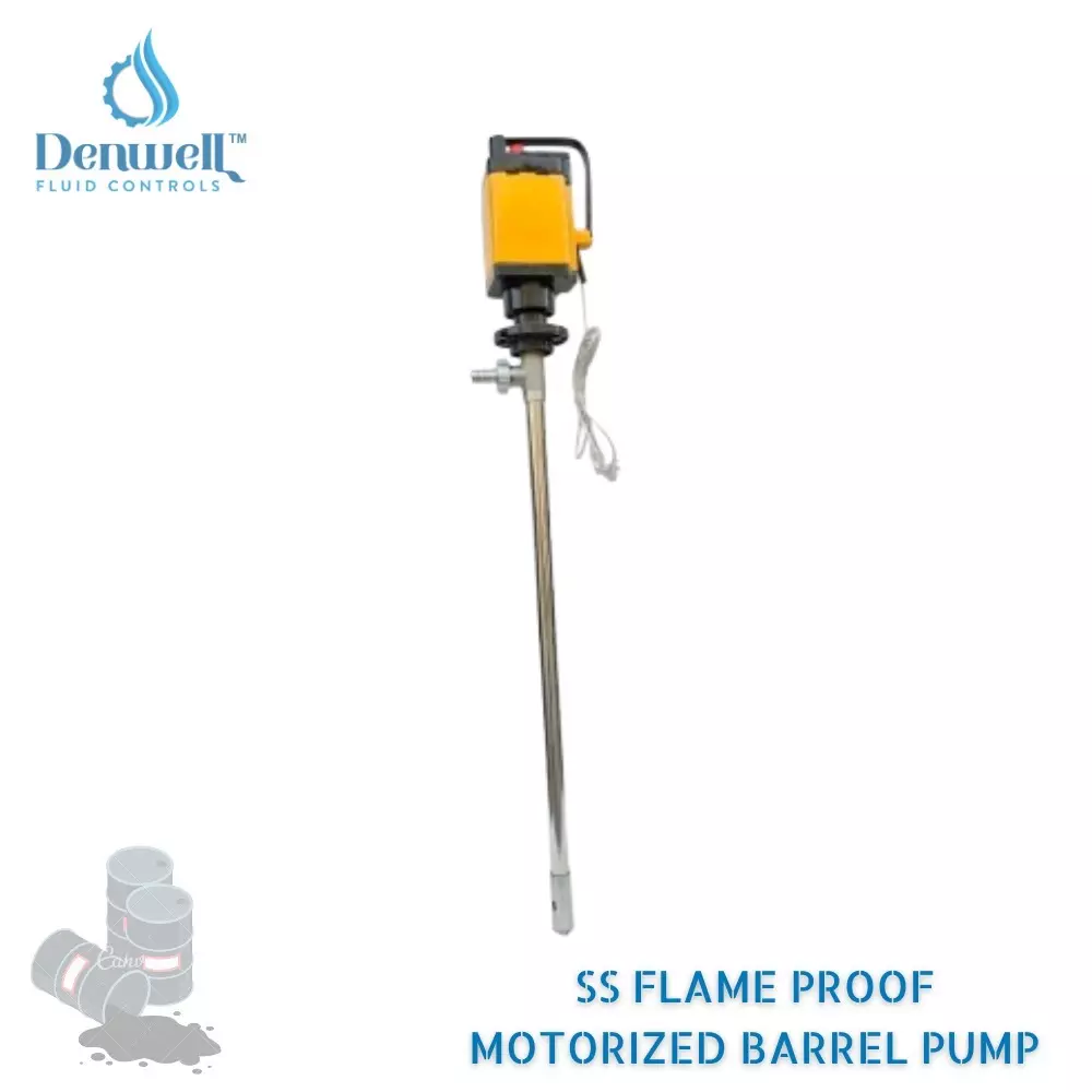 Denwell SS Non-Flame Proof Motorized Barrel Pump, MB-2 SS-316