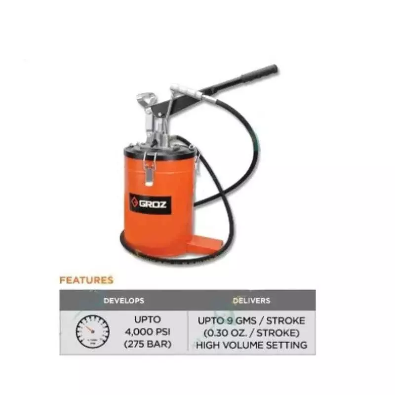 groz-hydraulics-grease-pump-bucket-8-kg-capacity-9-gstroke-discharge-rate-with-2-m-hose-length-vgp10a