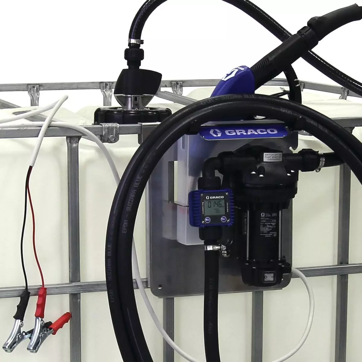 GRACO LD Blue Series Electric Pump Package 1.5 m (5 ft) Length Female (BSP) Thread 25 mm (1 inch) Fluid Inlet Size, 24V646