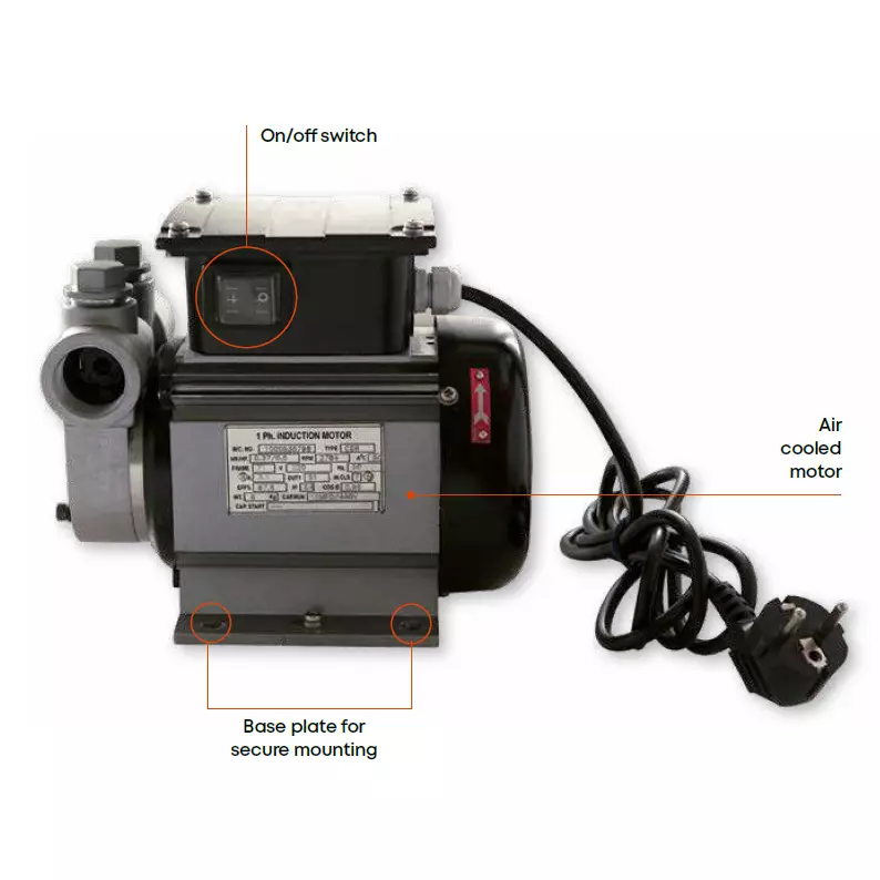Groz Continuous Duty Electric Diesel Pump 220 V AC and Upto 80 LPM Flow Rate, CDP/220/80/EU
