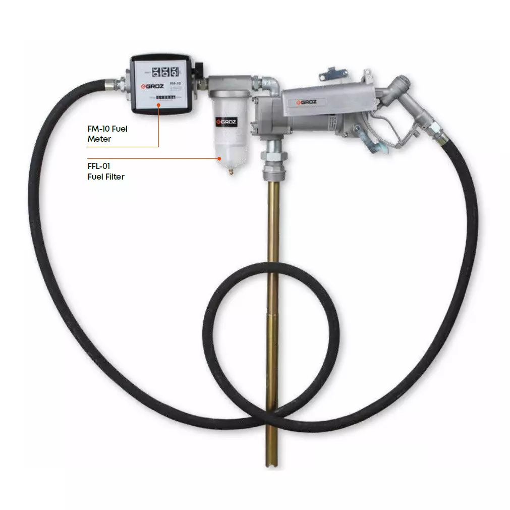 Groz Explosion Proof Electric Fuel Pump 12 V DC, 25 A Current and 57 LPM Flow Rate, FPM/12/FMT/2000/D