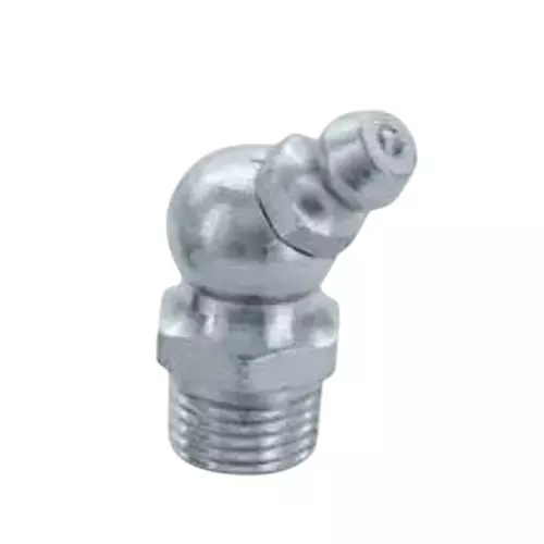 Ajay Grease Nipple BSP Thread Special Steel 45° Bent Silver 1/4 BSP, AJ-GN/BS (Pack of 100 Pcs)