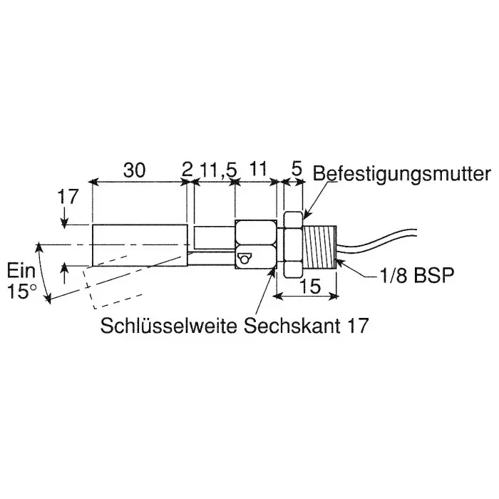 SENSATA Float Switch / CYNERGY3 SSF213 Series Horizontal Stainless Steel 500 mm Cable NO/NC 24V AC max DC, SSF213T050