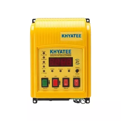 KHYATEE KTC 22 Series 1 Phase Openwell Starter With Run Capacitor & Water Level Controller 2 HP, 2-20 A, ABS Plastic Enclosure and 50 μF Run Capacitor