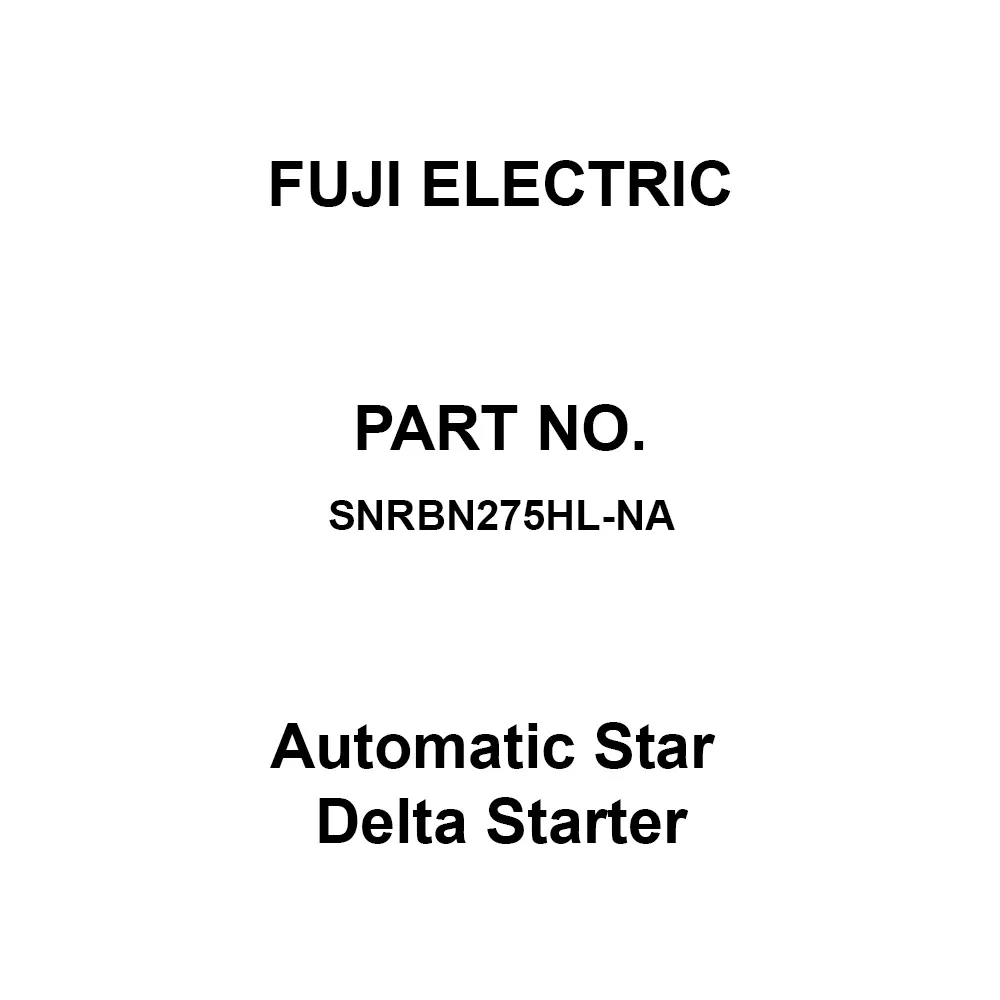 Fuji Electric Automatic Star Delta Starter 75 kW Capacity, SNRBN275HL-NA