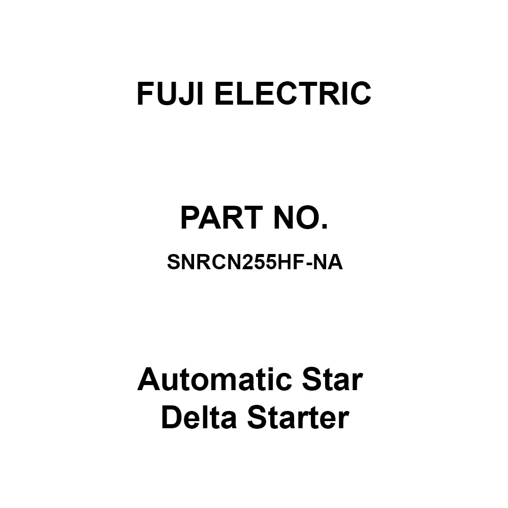 Fuji Electric Automatic Star Delta Starter 55 kW Capacity, SNRCN255HF-NA