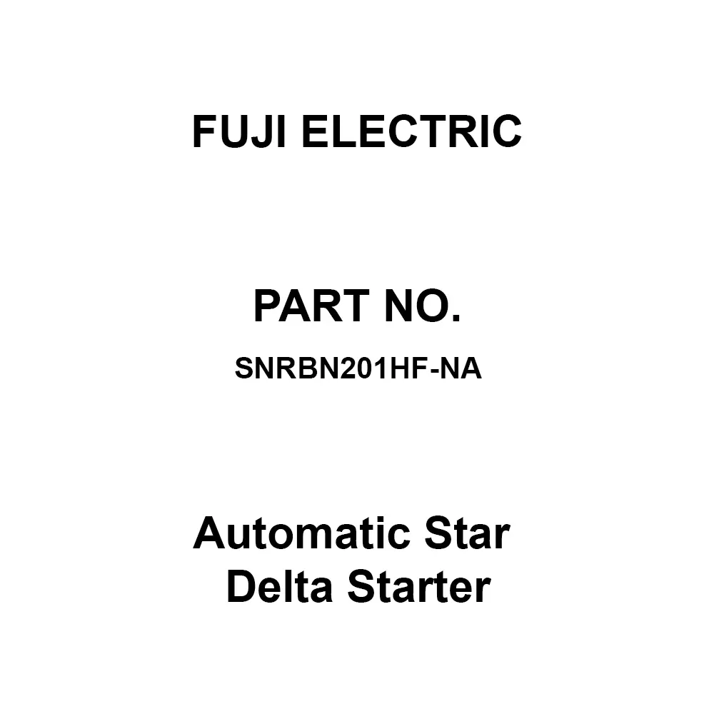 Fuji Electric Automatic Star Delta Starter 110 kW Capacity, SNRBN201HF-NA