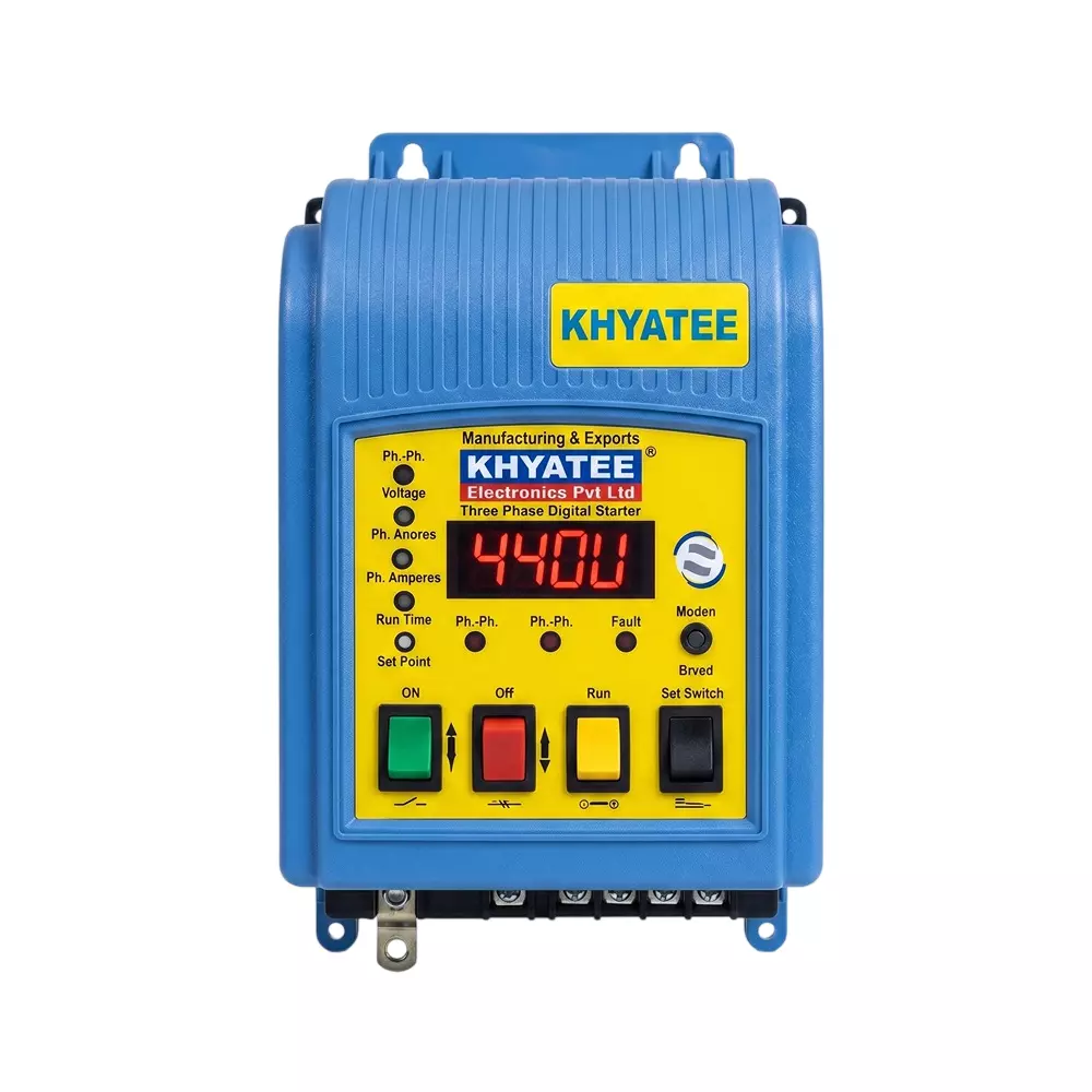 KHYATEE KTP 66 WLC Series 3 Phase DOL Starter With Water Level Controller Upto 7.5 HP Power and 2-22 A Current Range