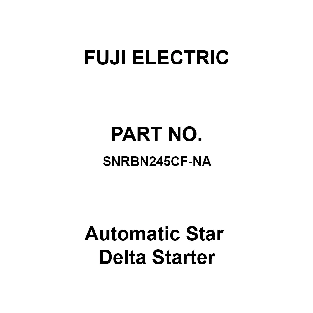 Fuji Electric Automatic Star Delta Starter 45 kW Capacity, SNRBN245CF-NA