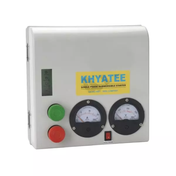 KHYATEE KSR 22 Series Single Phase Starter with 120-150 μF Start and 36+20 μF Run Capacitor, 1.5 HP Power and 2-20 A Current Range