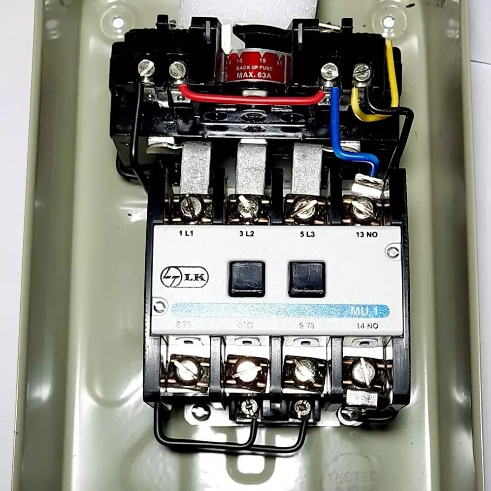 LK MU1 Direct On Line Starter Three Phase 13-21 A Relay Range for 10 HP Pump and Motor, SS95647COCO