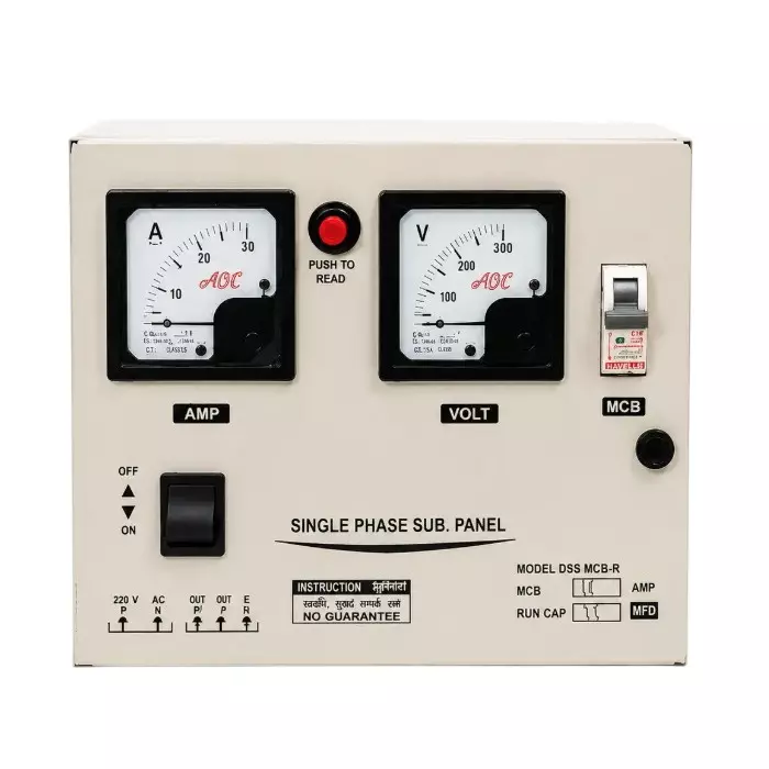 BALAJI PRAKASH Single Phase Control Panel 36 MFD Capacitor for 1 HP Oil Filled Submersible Pump