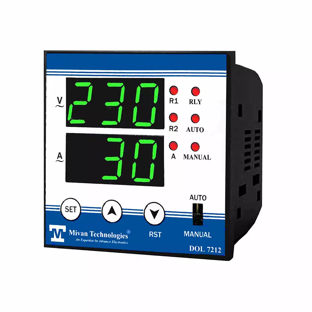 Mivan Technologies Dol 7212 Digital Instrument For Designing Any HP Dol Starter With Hv/Lv, Ol, Dry Run Protection, Auto Switch, Spp & Timer, DOL 7212