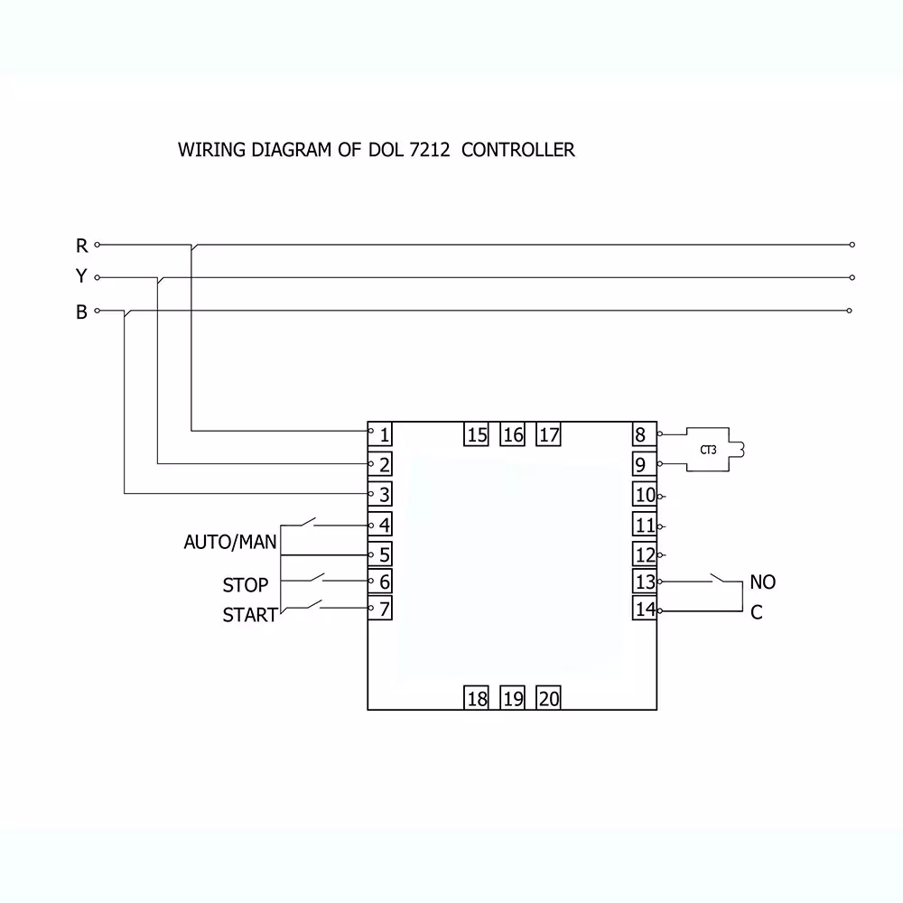 Mivan Technologies Dol 7212 Digital Instrument For Designing Any HP Dol Starter With Hv/Lv, Ol, Dry Run Protection, Auto Switch, Spp & Timer, DOL 7212