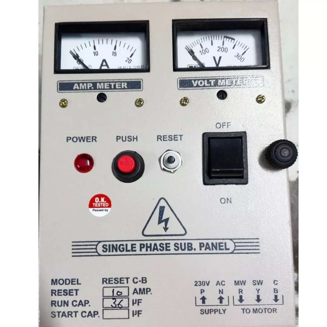 Alfa 1 HP Single Phase V4 Control Panel 36 μF Capacitor For Oil Filled Submersible Pumps, TI-A1-24829