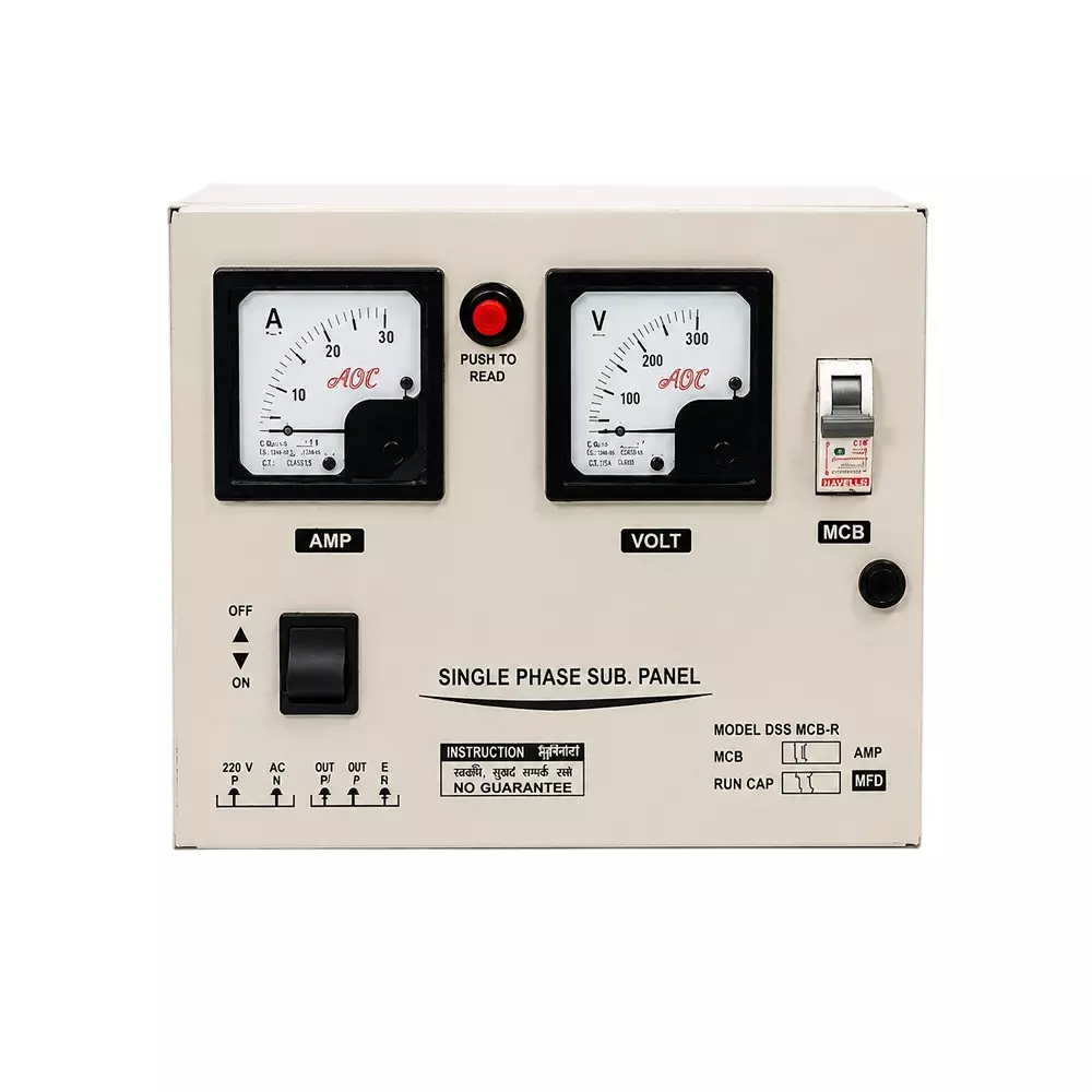Balaji Prakash Single Phase Control Panel with 72 MFD Capacitor and Double Condenser for 2 HP Water Filled Submersible Motor Pump Set