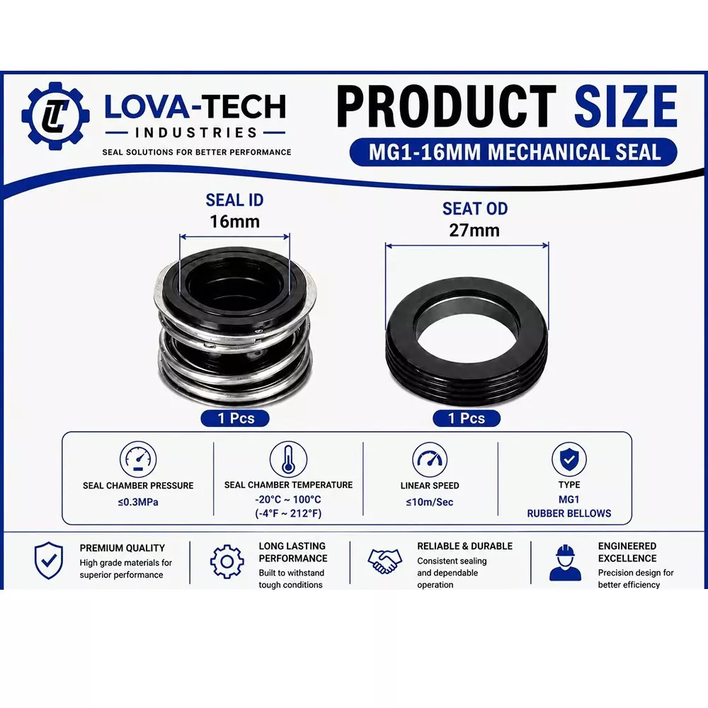 lova-tech-mechanical-seal-mg12-with-g60-stationary-seat-16-mm-shaft-size-10-to-120c-temperature-range-and-nbrss304carbon-body-for-pumps-lt-s12-16
