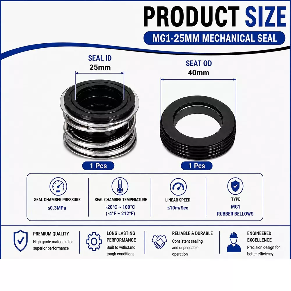 generic-mechanical-seal-mg12-with-g60-stationary-seat-25-mm-shaft-size-10-to-120c-temperature-range-and-nbrss304carbon-body-for-pumps-lt-s12-25