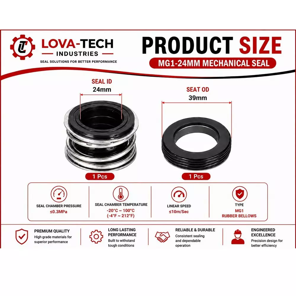 lova-tech-mechanical-seal-mg1-with-g60-stationary-seat-24-mm-shaft-size-10-to-120c-temperature-range-and-nbrss304carbon-body-for-pumps-lt-s01-24