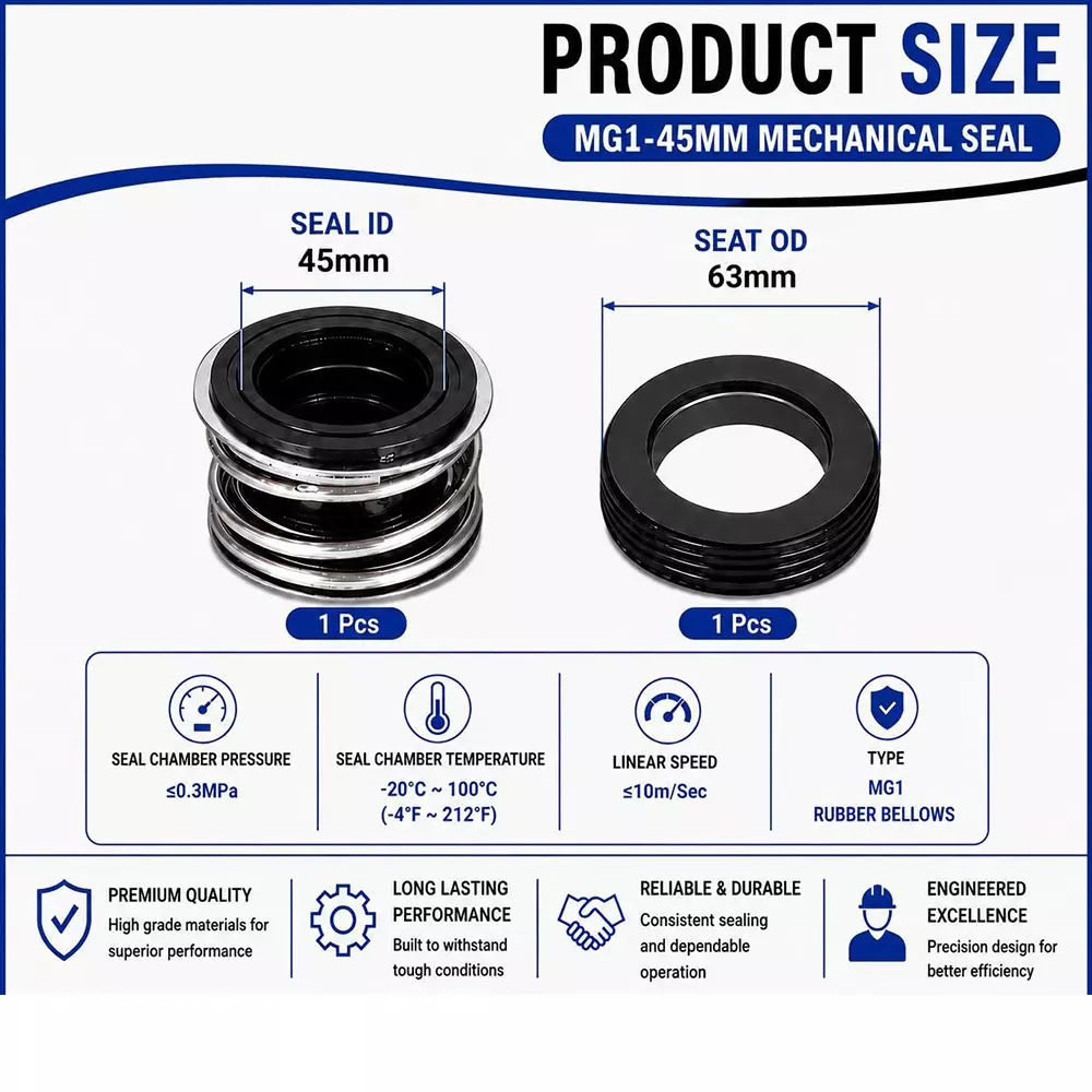 generic-mechanical-seal-mg12-with-g60-stationary-seat-45-mm-shaft-size-10-to-120c-temperature-range-and-nbrss304carbon-body-for-pumps-lt-s12-45
