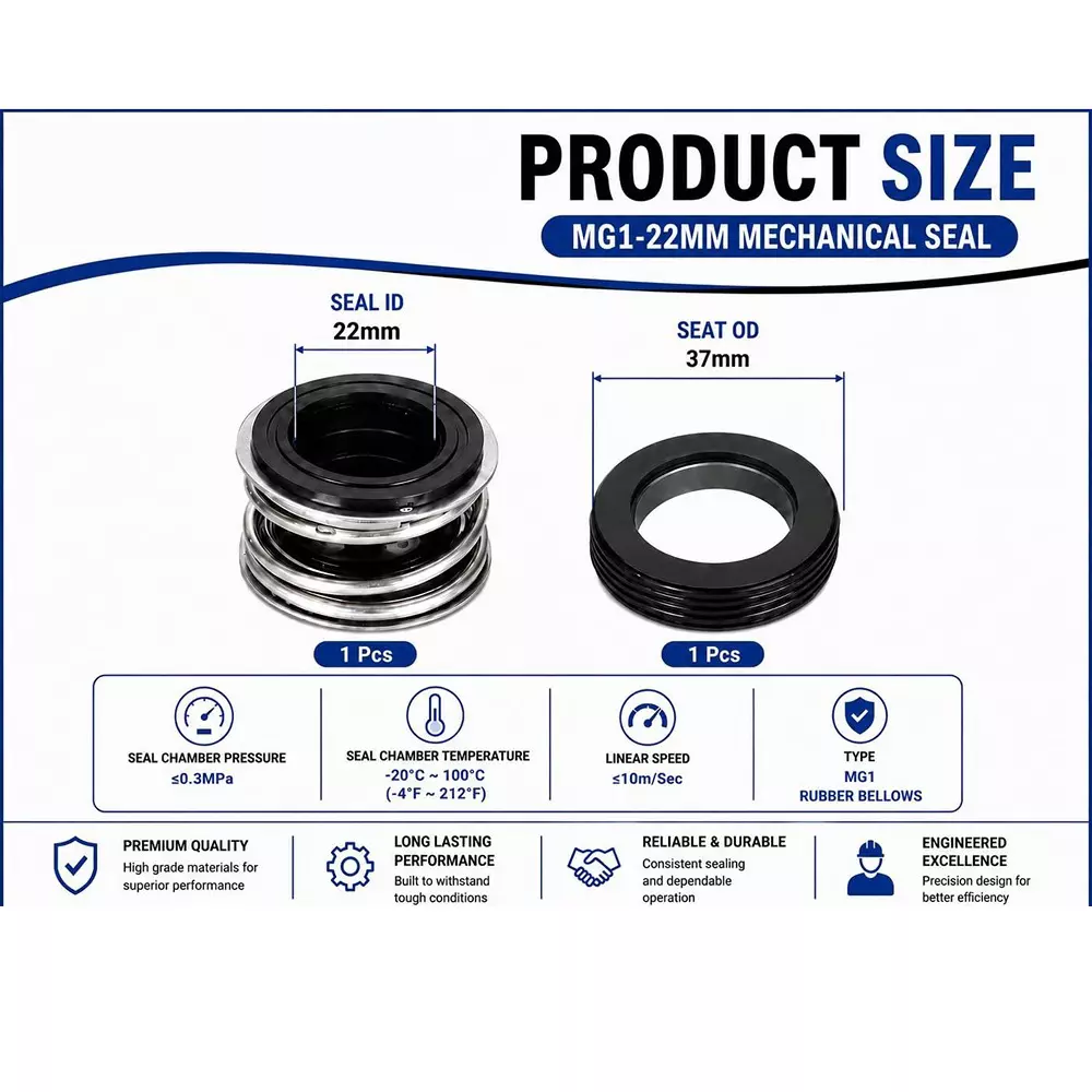 generic-mechanical-seal-mg12-with-g60-stationary-seat-22-mm-shaft-size-10-to-120c-temperature-range-and-nbrss304carbon-body-for-pumps-lt-s12-22