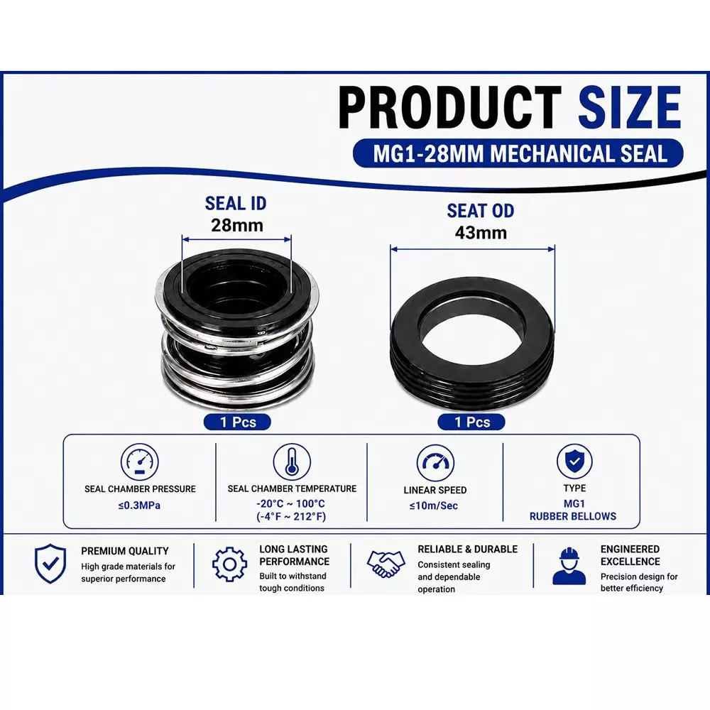 generic-mechanical-seal-mg12-with-g60-stationary-seat-28-mm-shaft-size-10-to-120c-temperature-range-and-nbrss304carbon-body-for-pumps-lt-s12-28