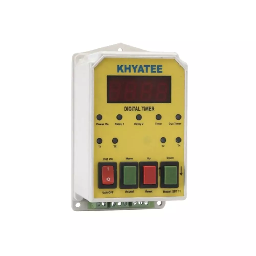 KHYATEE SDT 11 Series 1 Phase Premium Timer With Temperature Controller 1-20 A Current Range and Mild Steel Enclosure