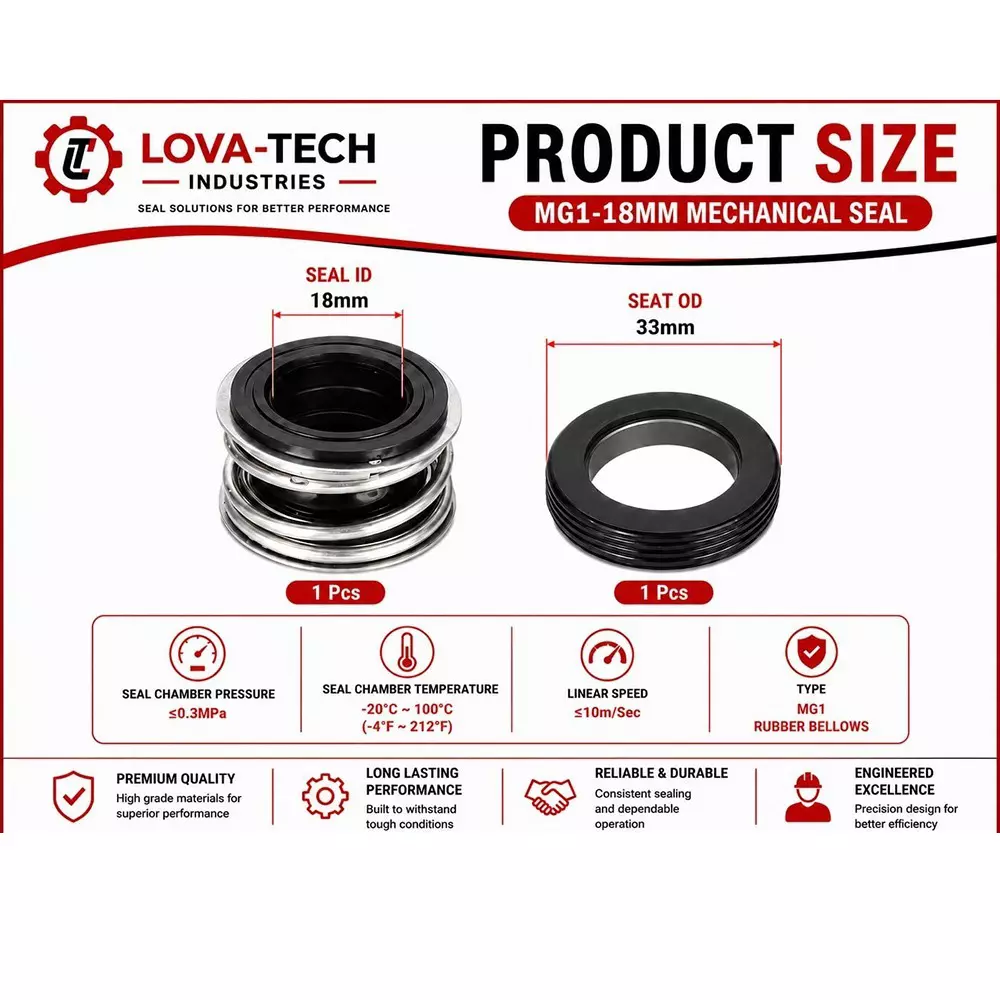 lova-tech-mechanical-seal-mg1-with-g60-stationary-seat-18-mm-shaft-size-10-to-120c-temperature-range-and-nbrss304carbon-body-for-pumps-lt-s01-18