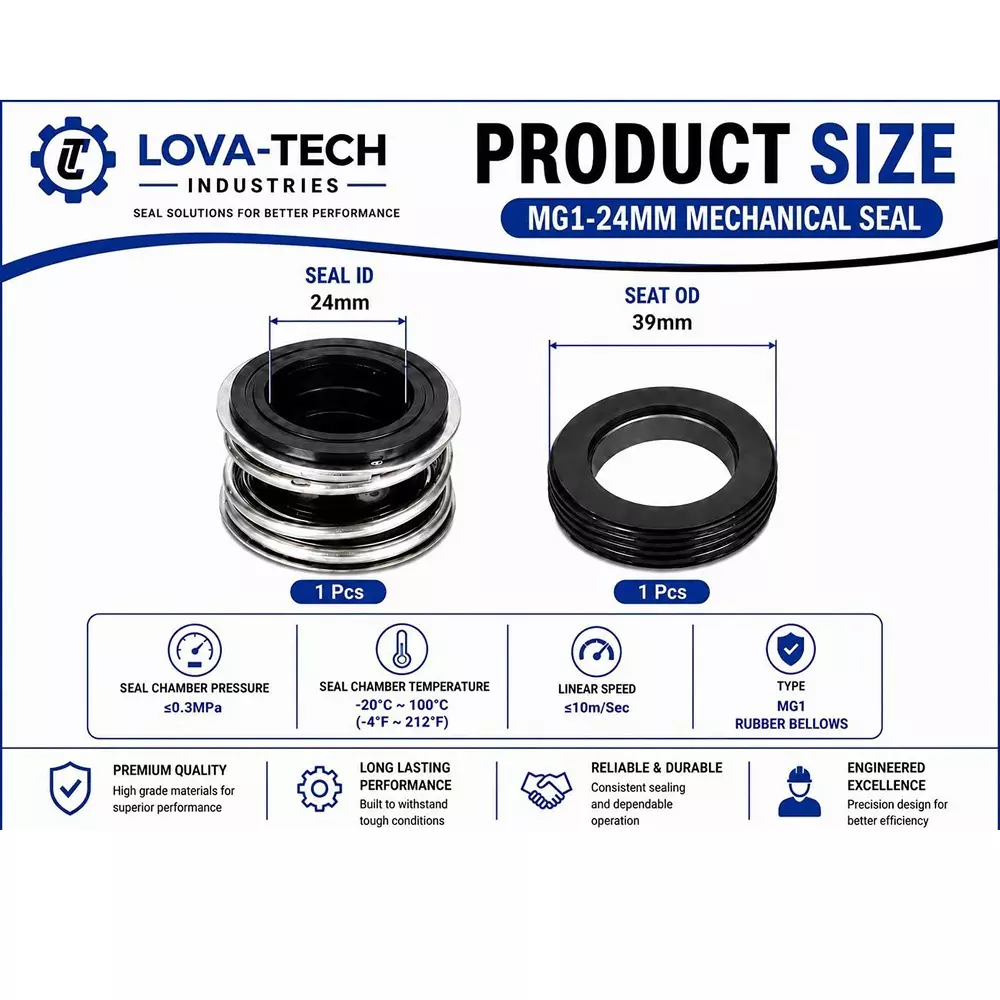 lova-tech-mechanical-seal-mg12-with-g60-stationary-seat-24-mm-shaft-size-10-to-120c-temperature-range-and-nbrss304carbon-body-for-pumps-lt-s12-24