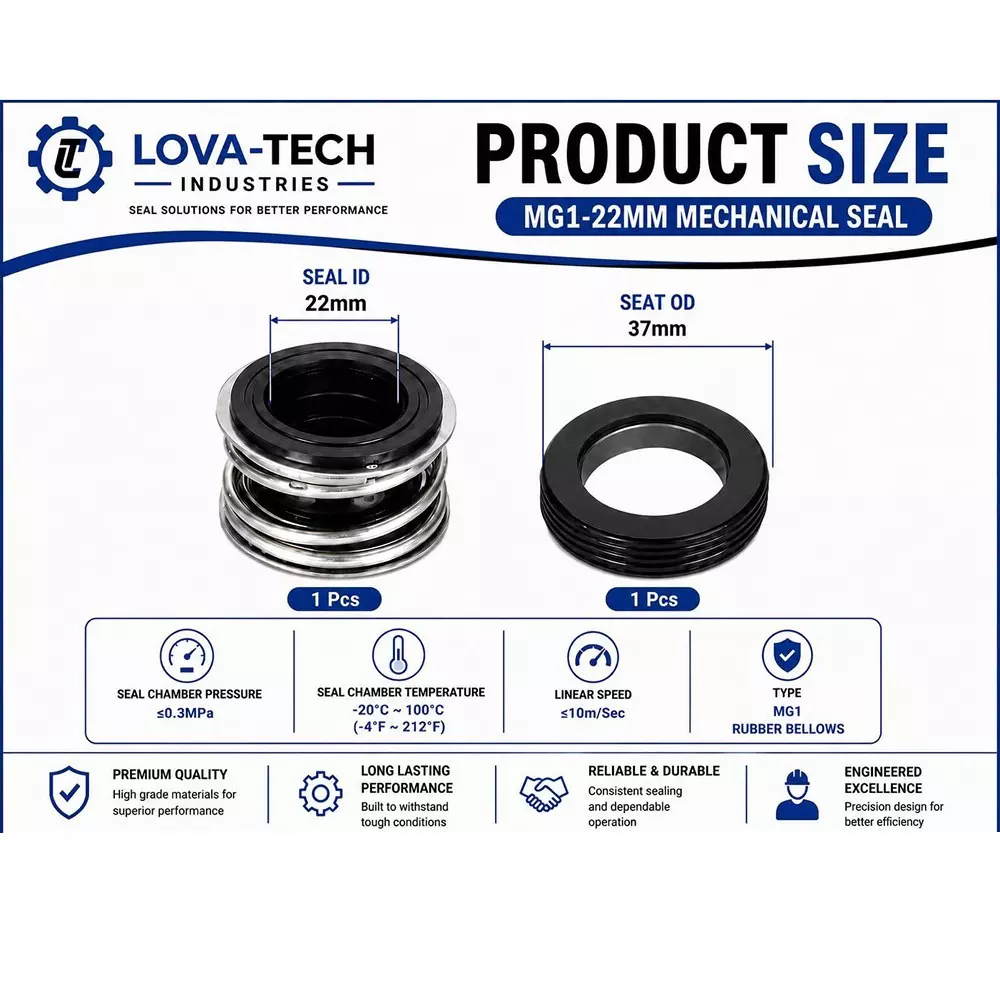 lova-tech-mechanical-seal-mg12-with-g60-stationary-seat-22-mm-shaft-size-10-to-120c-temperature-range-and-nbrss304carbon-body-for-pumps-lt-s12-22