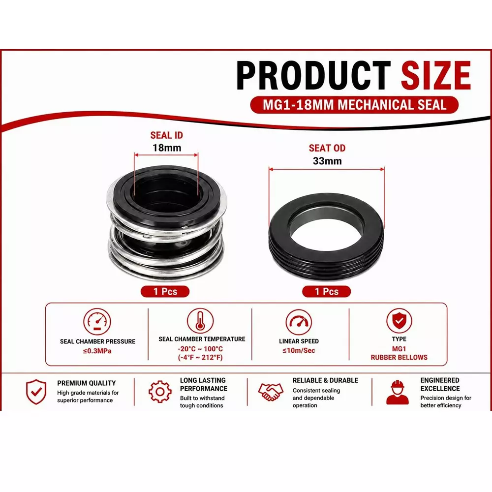 generic-mechanical-seal-mg1-with-g60-stationary-seat-18-mm-shaft-size-10-to-120c-temperature-range-and-nbrss304carbon-body-for-pumps-lt-s01-18