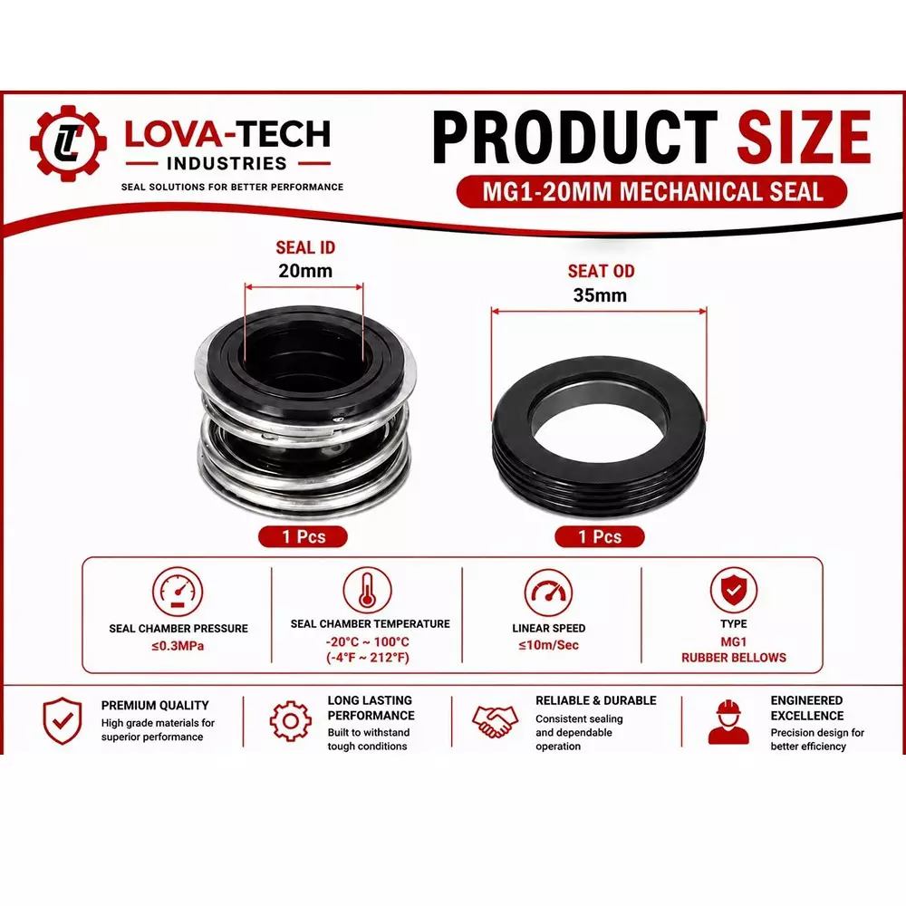 lova-tech-mechanical-seal-mg1-with-g60-stationary-seat-20-mm-shaft-size-10-to-120c-temperature-range-and-nbrss304carbon-body-for-pumps-lt-s01-20