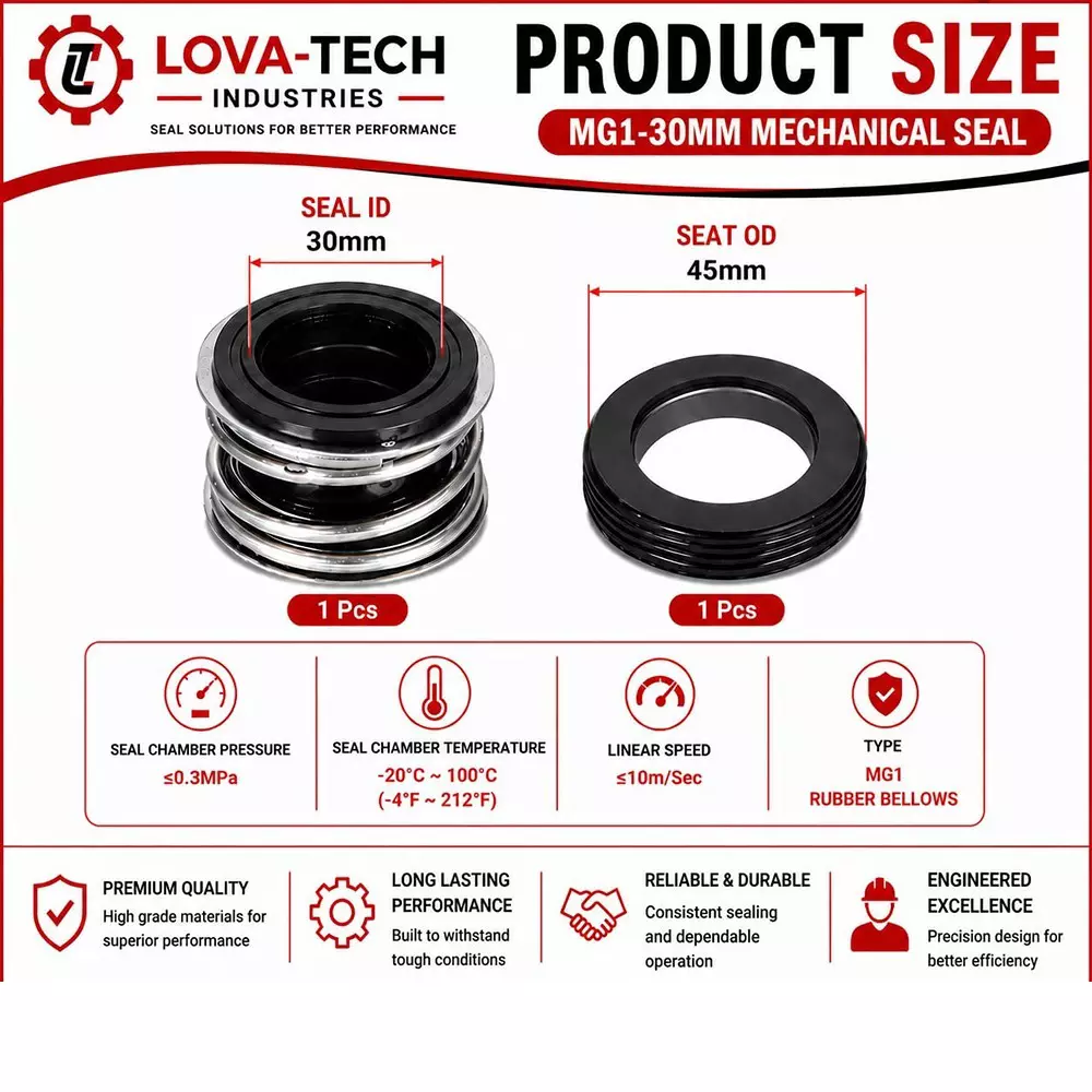 lova-tech-mechanical-seal-mg1-with-g60-stationary-seat-30-mm-shaft-size-10-to-120c-temperature-range-and-nbrss304carbon-body-for-pumps-lt-s01-30