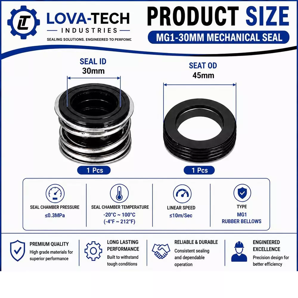 lova-tech-mechanical-seal-mg12-with-g60-stationary-seat-30-mm-shaft-size-10-to-120c-temperature-range-and-nbrss304carbon-body-for-pumps-lt-s12-30