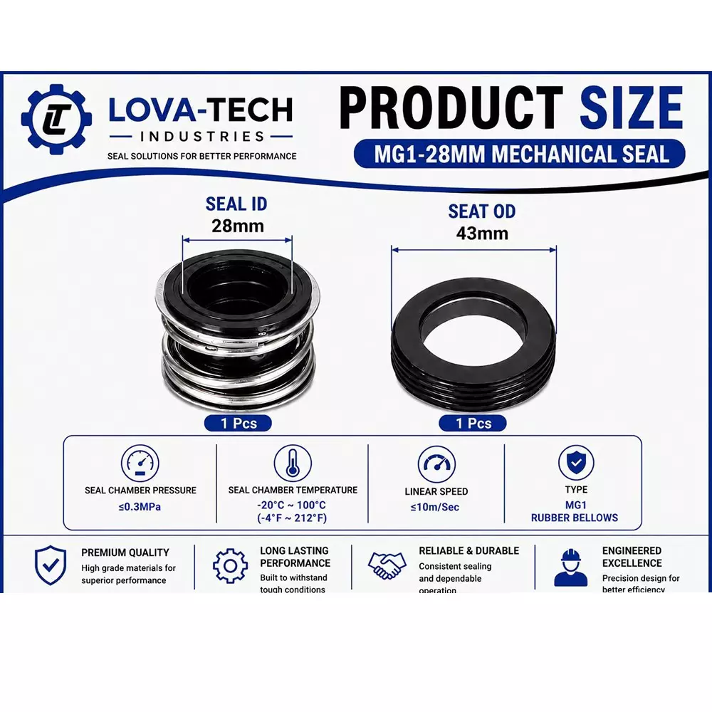 lova-tech-mechanical-seal-mg12-with-g60-stationary-seat-28-mm-shaft-size-10-to-120c-temperature-range-and-nbrss304carbon-body-for-pumps-lt-s12-28